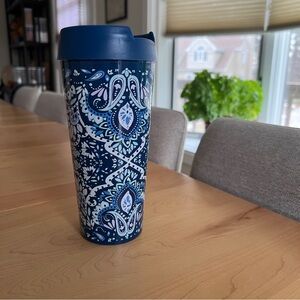 Vera Bradley Blue Paisley Travel Mug